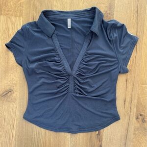FP Movement Women's Blue Ruched Top